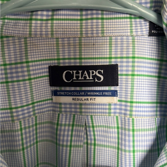 Chaps Green Plaid Men's Shirt - Picture 2 of 5